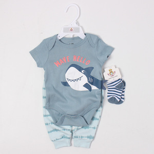Nuovi vestiti per neonato cintura calzino completo borsa per bambini vestiti da arrampicata con pantaloni Set tre pezzi completo cotone Unisex primavera estate - Product Image 6