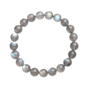 Natural Labradorite Grey Moonstone Bracelet <b>Blue</b> Flash Healing Crystal Stretch <b>Beaded</b> Gemstone Bracelet Unisex Spiritual Jewelry - Product Image 1