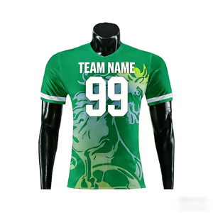 Ropa Deportiva Personalizada <span class=keywords><strong>de</strong></span> Fútbol Americano, <span class=keywords><strong>Camiseta</strong></span> con Impresión Digital por Sublimación, 100% Poliéster, Transpirable y que Absorbe la Humedad - Product Image 3