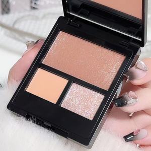 พาเลทอายแชโดว์ไฮไลท์ <span class=keywords><strong>3</strong></span> สี กันน้ำ ติดทนนาน ชิมเมอร์ กลิตเตอร์ แต่งตา - Product Image 6