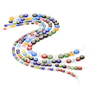 Cuentas de cristal de flores de colores mezclados a granel, suministros artesanales para pulseras de estilo <span class=keywords><strong>Pandora</strong></span>, fabricación de joyas bohemias - Product Image 2