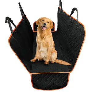 Hunde-Autositzbezug mit Ablagebeutel Netzsichtfenster wasserdicht rutschfest Schwerlast kratzfest Haustier-Hunde-Rücksitzbezug