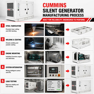 เครื่องกำเนิดไฟฟ้าดีเซล Cummins Weichai 300kVA 240kW แบบเงียบเก็บเสียง สามเฟส 50Hz 60Hz สำหรับสำรองไฟฟ้าในอุตสาหกรรมและพาณิชย์ - Product Image 5