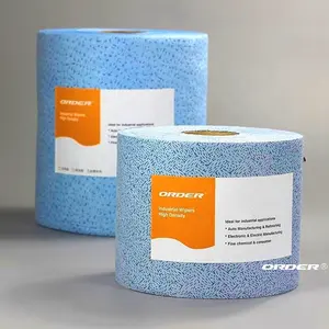 Wholesale Low MOQ Premium Large Perforated Roll Quality Melt Blown PP Heavy Duty Oil Industrial Wiping Cloths Wipes