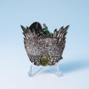 Moneta commemorativa personalizzata 3D con ali aperte, in lega di zinco, con motivo serpente e piuma, per premio onorario aziendale per team di sicurezza - Product Image 1