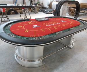 โต๊ะโป๊กเกอร์เท็กซัสหรูหราทันสมัยแบบพับได้บาคาร่านิอูซานฆ้องสำหรับเล่นการพนัน - Product Image 2