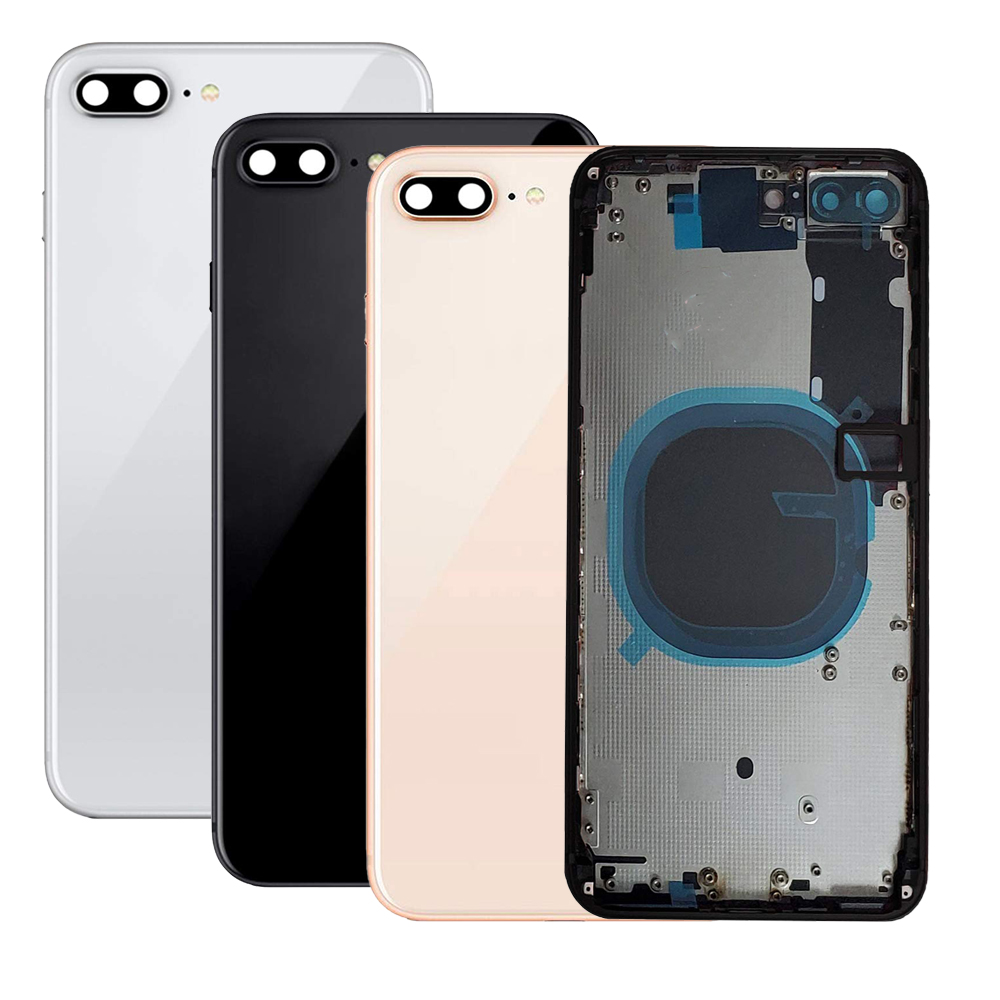 Высококачественный Задний Корпус в сборе, металлическая рамка, Задняя стеклянная Sim-карта, лоток для Iphone 8 Plus, задняя крышка для сотового телефона