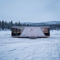 Fullking K7 Maison Conteneur Moderne Type Capsule Spatiale, Unité Préfabriquée Mobile Personnalisée Prête pour Climat Froid, Idéale pour Complexes Hôteliers, Garantie 1 An sur Site