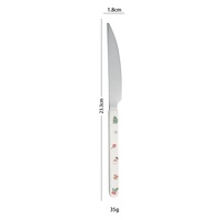 Ensemble de couverts en acier inoxydable avec manche en métal, finition miroir, design européen, coffret cadeau de Noël, ensemble de vaisselle