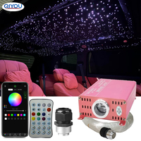 Kit de plafonnier optique à LED RGBW 16W, diamètre de fibre 0,75 mm, effet ciel étoilé et étoile filante, dimmable, pour décoration de plafond de voiture