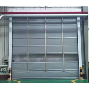 Porte à enroulement automatique industrielle en PVC pour lavage de voitures, coupe-vent, utilisation intérieure et extérieure, surface finie - Product Image 1