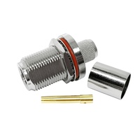 Connecteur coaxial RF 50 ohms de type N femelle à sertir pour câble LMR400 RG8 RG213 RG214 H1000
