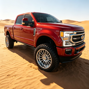 Jantes forgées personnalisées SL 22X14 26x16 30x16 8x170 8x180 8x165.1 Polies à déport profond avec capuchons flottants pour GMC Sierra RAM 1500 F150 - Product Image 1