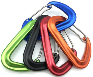 Mousqueton de verrouillage pour clips de hamac 12KN en <span class=keywords><strong>aluminium</strong></span> en forme de D, oxydation anodique, 20g, 81x48mm - Product Image 1