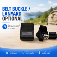 Imprimante thermique portable sans fil Bluetooth mini pour reçus et codes-barres, compatible Android et iOS, avec batterie intégrée