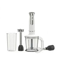 Mixeur Plongeant Électrique Compact Silencieux à Vitesse Variable 2 Vitesses Commande par Bouton Poussoir pour Smoothies Hachoir Domestique en Plastique