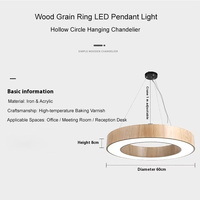 Suspension LED nordique à anneau creux, CRI élevé, anti-éblouissement, pour boutique de vêtements, supermarché, éclairage décoratif