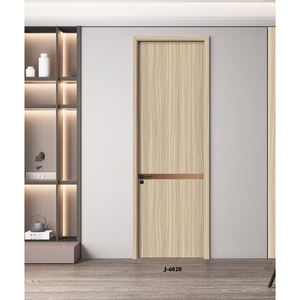Puerta de cristal de carbono de madera maciza ecológica de diseño moderno para habitaciones interiores de Hotel Suite de dormitorio de varios pisos Pintura ecológica gratuita - Product Image 4