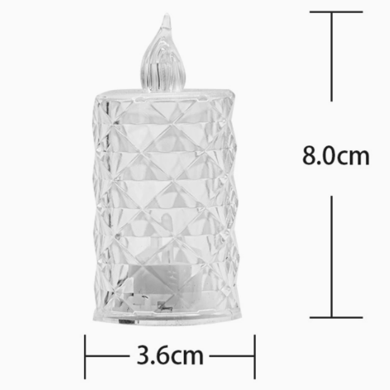 Rose Transparent Small Candle (Large Size)
