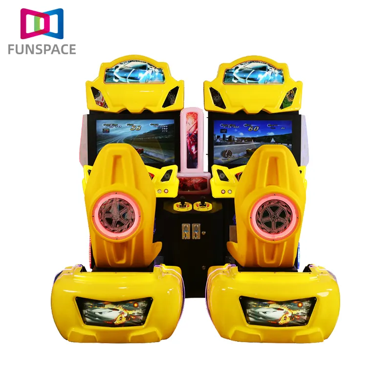 Funspace Adult Coin Operated Two Player Sit Down Drag Driving Video Simulator Arcade Racing Game Machine
