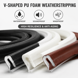 Bande d'étanchéité en mousse PU en forme de V pour portes, étanche et coupe-vent, pour l'étanchéité des fenêtres et l'optimisation énergétique - Product Image 2