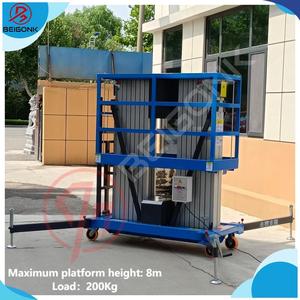 डबल मास्ट एल्यूमीनियम मिश्र धातु आदमी लिफ्ट हवाई कार्य मंच - Product Image 6