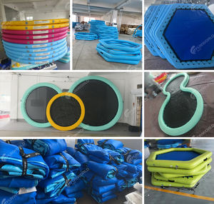 Colchón de Agua Circular Inflable Personalizado, <span class=keywords><strong>Hamaca</strong></span> Flotante con Brazos Flotantes Seadoo, Isla Flotante para Nadar, Red para Cama, Portavasos - Product Image 6