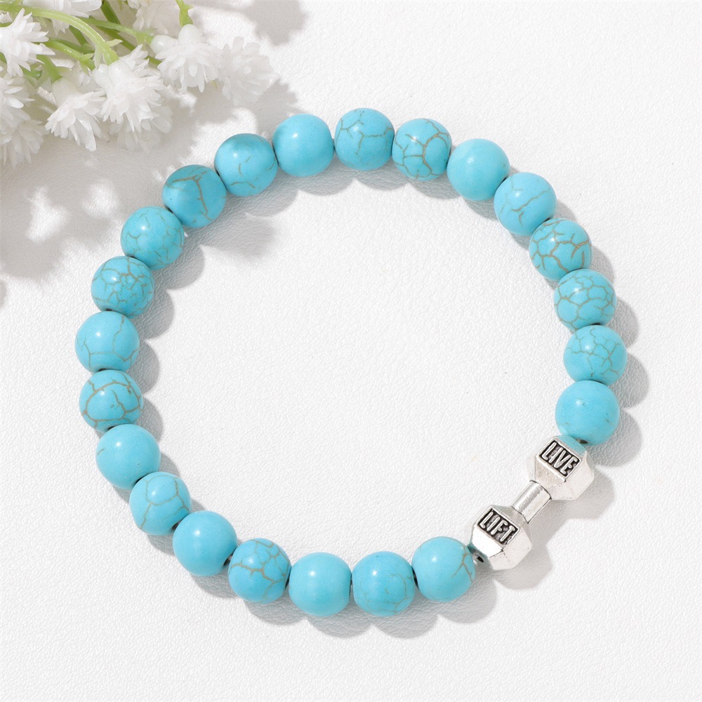 Bracciale In Pietre Naturali Con Perline Elastiche – Quarzo Rosa, Ametista, Turchese E Altre Varietà, Lunghezza 19 Cm, Regalo Per Donna Con Biglietto Augurale