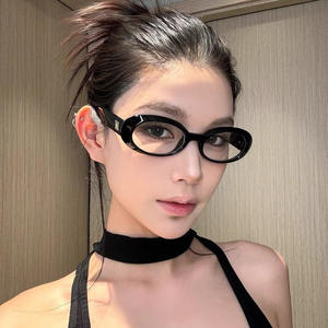 Qianai – lunettes de vue ovales pour femmes, monture complète, verres Ac, anti Uv et anti lumière bleue, pour myopie ou sans ordonnance - Product Image 2