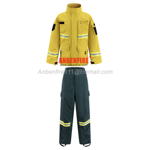ANBEN FIRE Color amarillo Wlidland Forest Traje de <span class=keywords><strong>bombero</strong></span> Nomex Aramid <span class=keywords><strong>Bombero</strong></span> <span class=keywords><strong>Uniforme</strong></span> Trajes ignífugos para Forest Fireman - Product Image 1