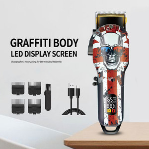 Cortadora de Pelo Eléctrica Profesional, Recortadora de Barba Recargable, Máquina de Corte de Pelo para Hombre, Afeitadora - Product Image 5