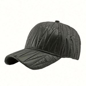 Gorras de Béisbol Coreanas con Diseño Acolchado de Moda para Invierno, Gorra de Béisbol Informal con Parte Superior Rígida para Mujer, Gorro Cálido - Product Image 6