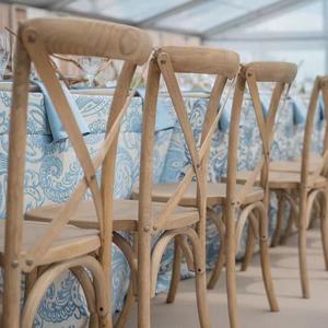 Alta calidad apilable blanco haya <span class=keywords><strong>Bistro</strong></span> comedor alquiler boda X Crossback madera Cruz espalda silla Sona silla escandinava - Product Image 3