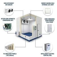 Chambre froide/congélateur Frost Axis 2 zones, pour fruits de mer, avec système automatique Sanyo Copeland PLC, télécommandée, indépendante, CE R-410A