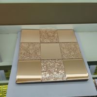 Ubin mosaik kaca biru untuk dinding tradisional dan Modern, kamar mandi, kolam renang, dekorasi Backsplash dapur 4mm ubin Hotel kristal persegi