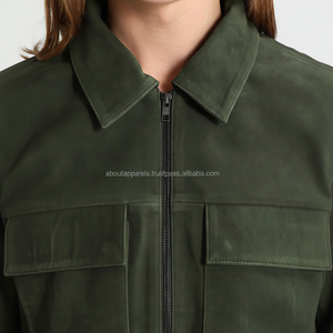 2026 Hot Sales Blank <b>Black</b> Men Genuine Sheepskin Leather Winter Plus Size Breathable Zipper Closure Motorbike Jacket - Product Image 1