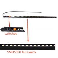 GNSOURCE Lampe de toit LED 12V IP67 Extérieur 5000K Lumière du jour Aluminium Dimmable 90cm Bande lumineuse Accessoires 4x4 Camping Lumineux ROHS