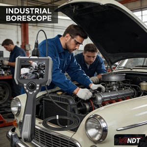 Endoscope d'inspection portable 720P 360 °   Sonde à <span class=keywords><strong>tube</strong></span> en tungstène de 6 mm, LED 10000 lux, HDMI, WiFi pour la détection et la réparation automobile - Product Image 1