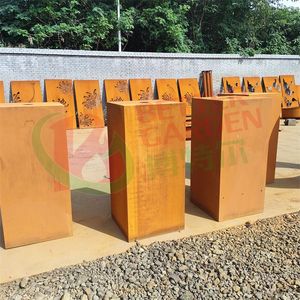 Pot de jardinières en métal durable léger et personnalisé en acier Corten pour la maison et le jardin - Product Image 4