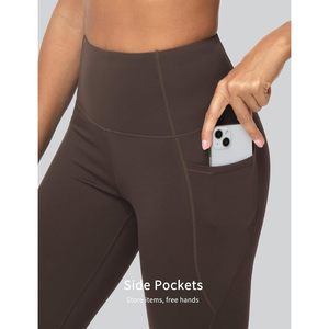 FOXA Women's High Waisted Yoga <b>Leggings</b> <b>With</b> <b>Pockets</b> Tummy Control Workout Running Athletic Pants - Product Image 5