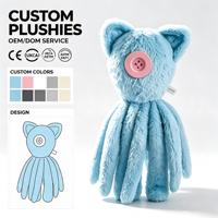 Vente en gros : Peluche calamar Weirdcore personnalisée, faite main, avec visage à boutons, mascotte mignonne et effrayante, conception sur mesure à partir de votre illustration