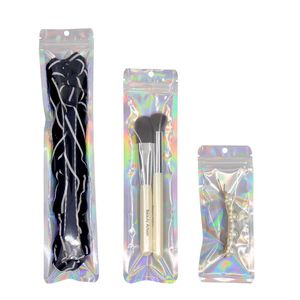 Bolsa holográfica de Mylar de pie con holograma troquelado impreso con logotipo personalizado, bolsa de plástico Doypack láser a prueba de olores - Product Image 5