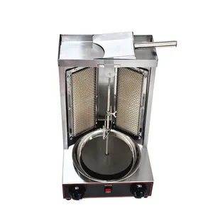 Due bruciatori in ceramica a Gas elettrico 2 in1 automatico rotante Doner Kebab macchina per la griglia di pollo Shawarma