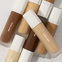 Fond de Teint Liquide Professionnel en Gros, 50 Couleurs, Crème pour le Visage, Maquillage Logo Personnalisé, Résistant à l'Eau, Fini Mat, Couvrance Totale, Marque Privée
