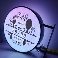 Boîte à lumière LED en aluminium double face personnalisée pour la publicité personnalisée, enseignes commerciales étanches pour les animaleries, les cafés