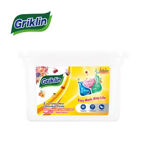 Valiosa Marca Griklin Cápsula Detergente Beads Lavar Fragrância Amaciante Pods Lavanderia 3 Em 1