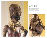 Statue de Musicien Africain en Résine, Figurine d'Art Moderne, Décoration Intérieure pour Salon et Bureau, Accessoires, Cadeaux de Noël
