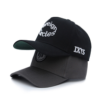 Casquette de baseball unisexe à 5 panneaux, visière incurvée, en coton, bicolore, à couronne haute, avec broderie RD BA, fabrication directe usine BSCI, personnalisable
