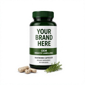 <b>Your</b> Brand Here Shatavari Capsules Natural Herbal <b>Supplement</b> Immune Support Skin Brightening Hair Growth 60 Count - Product Image 1