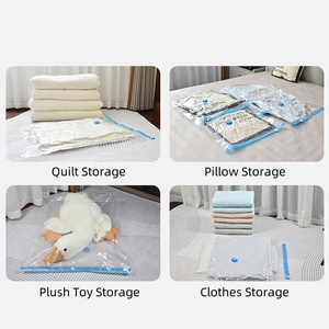 50*60cm noir PA en plastique étanche sacs de rangement Valve pliable sac scellé <span class=keywords><strong>sous</strong></span> <span class=keywords><strong>vide</strong></span> pour vêtements saisonniers - Product Image 5